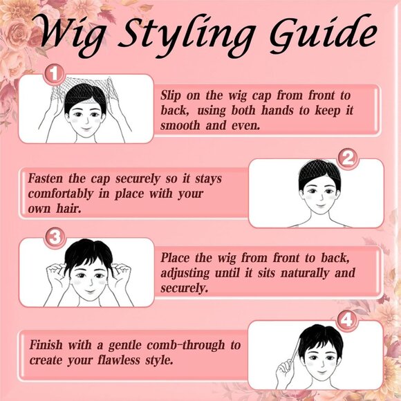 Wigyy Blonde Brown Ombre Wig Short Pixie Cut Synthetic Wig Bangs Daily Wear NEW - Picture 10 of 10